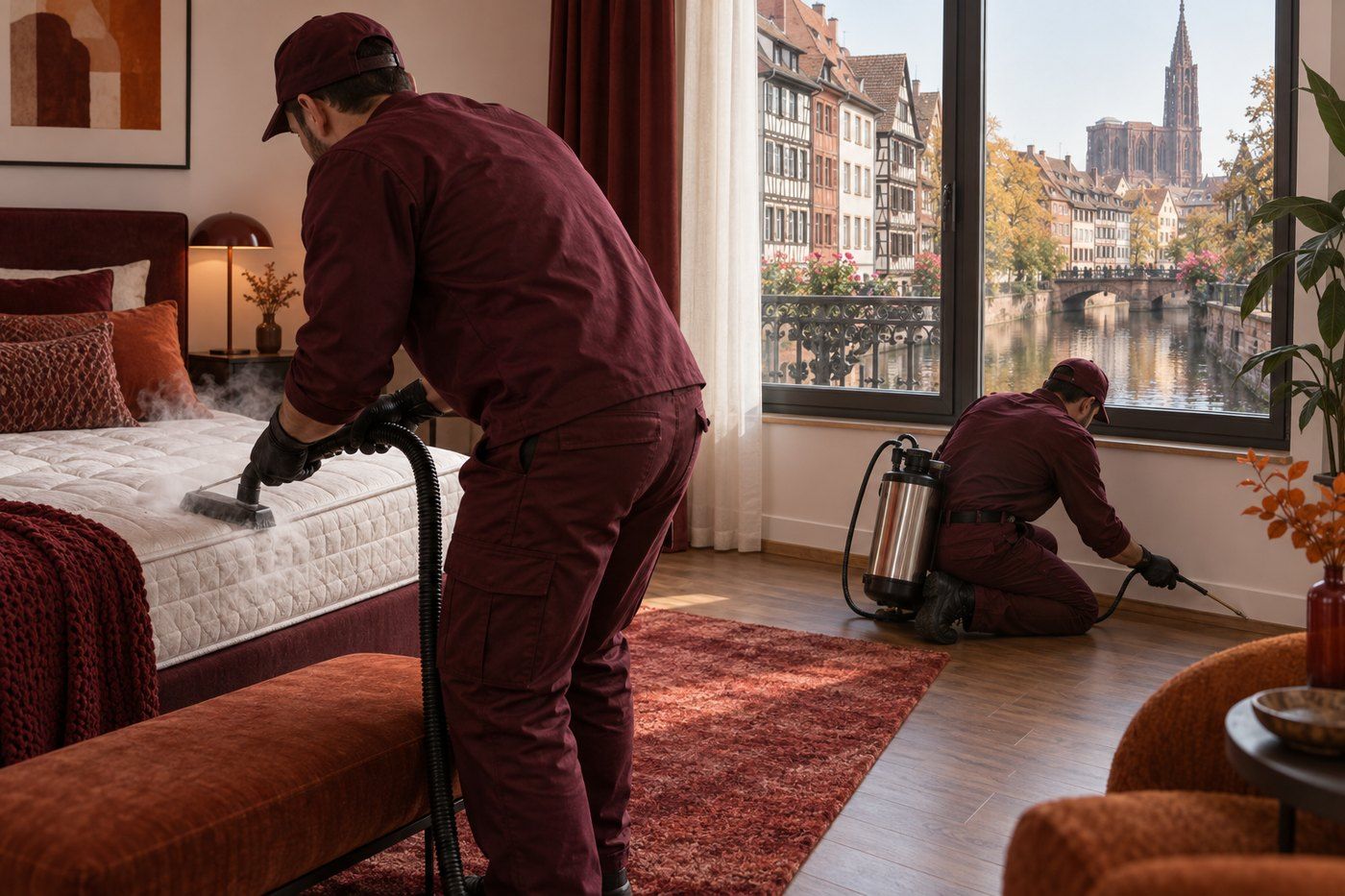 Déroulement d’un traitement contre les punaises à Strasbourg